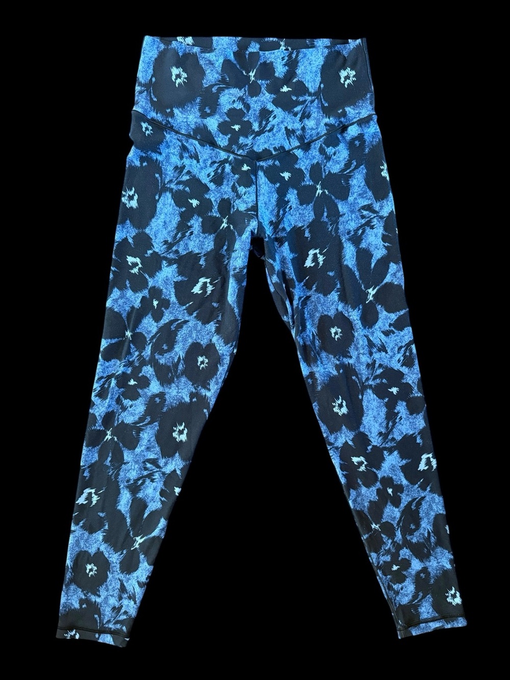Offline by Aerie Womens Large Blue Floral High Rise 7/8 Leggings Workout Yoga